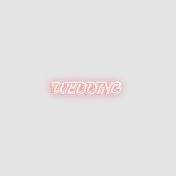 简单闪亮的粉红色婚礼字体