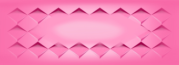 创意菱形凹陷几何体粉红anner背景