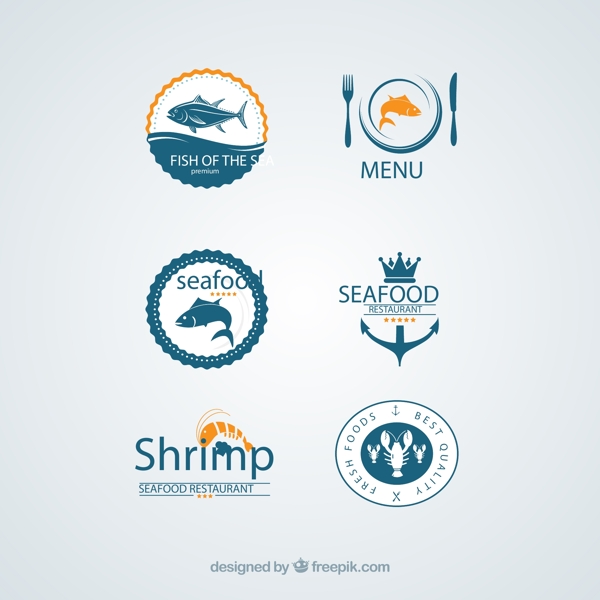 海鲜食品标签图片