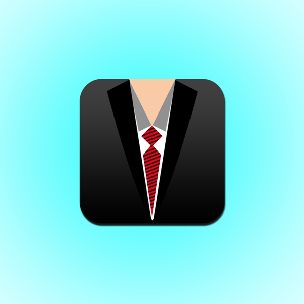 UI设计手机图标领结绅士