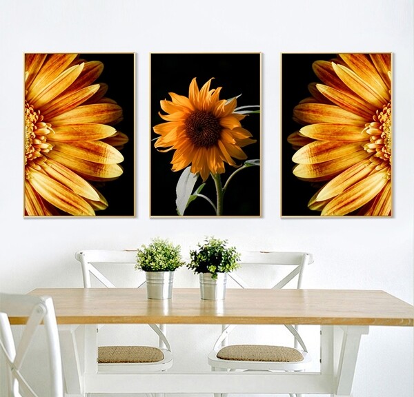向日葵花卉客厅装饰画