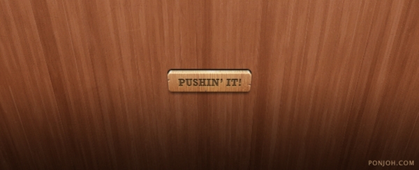 凉爽的质朴的木制UI按钮元件PSD