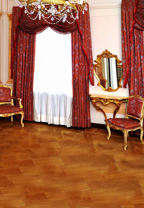 室内欧式家具窗帘影楼摄影背景图片
