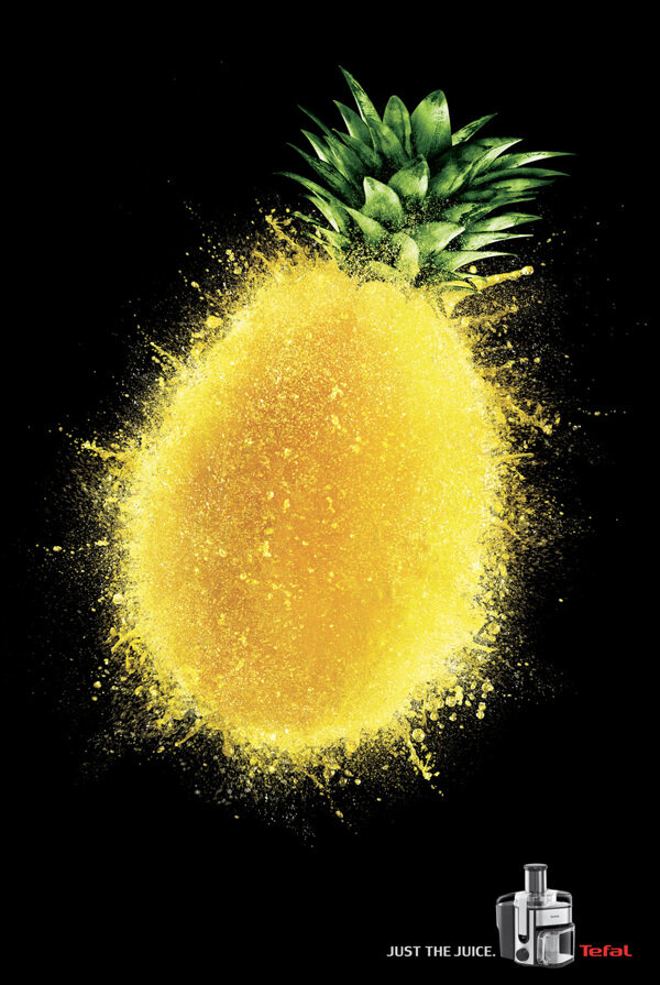 水果忍者菠萝创意广告图片