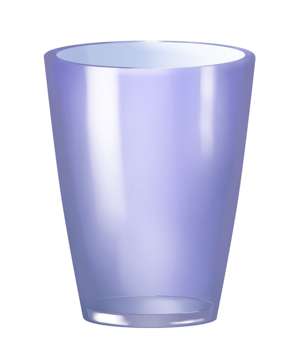 蓝色玻璃水杯插画