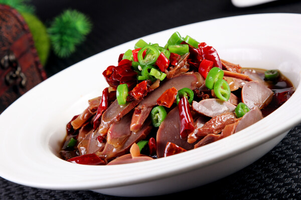 椒麻鸭胗美食食品烹饪