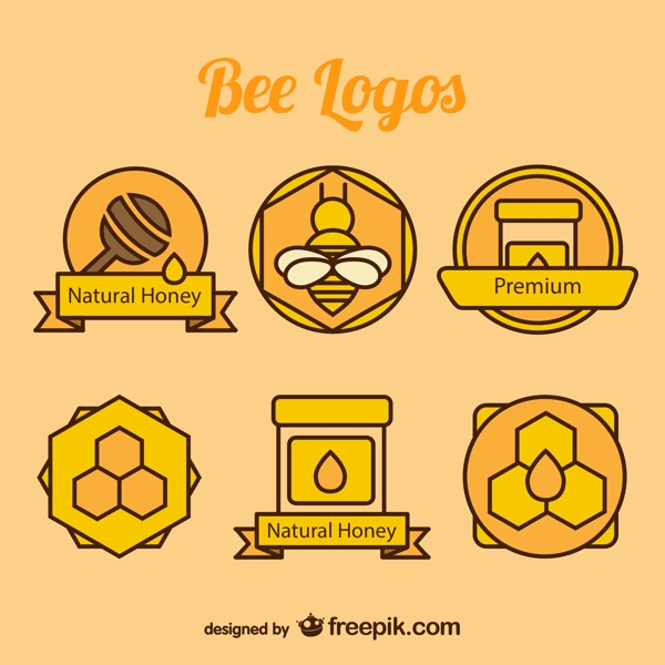 蜂蜜元素标志图片