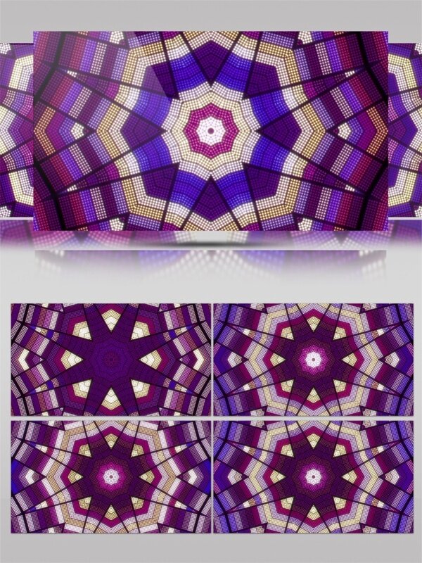 紫色光束万花筒视频素材