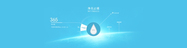 中国净水服务网banner设计净水器横幅