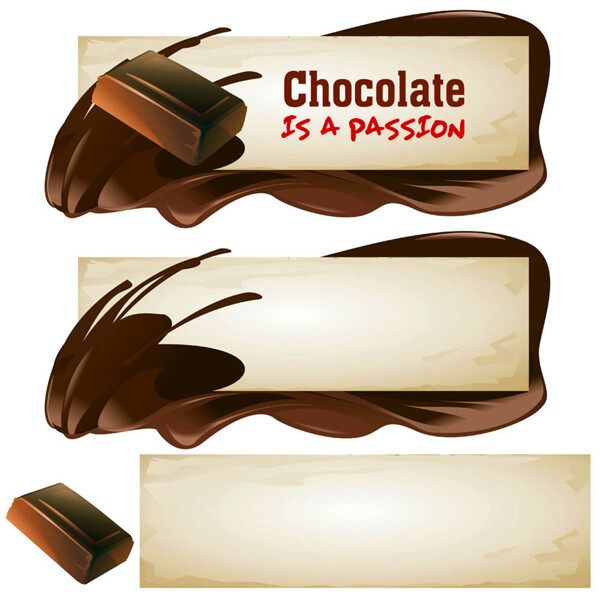 巧克力横幅模板图片