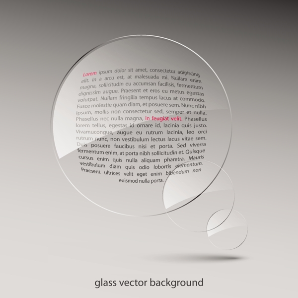 透明玻璃对话框设计矢量素材