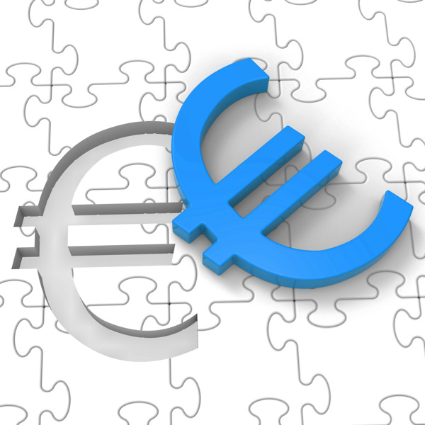 欧元拼图显示欧洲财政