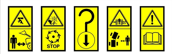 装载机安全警示标志图片
