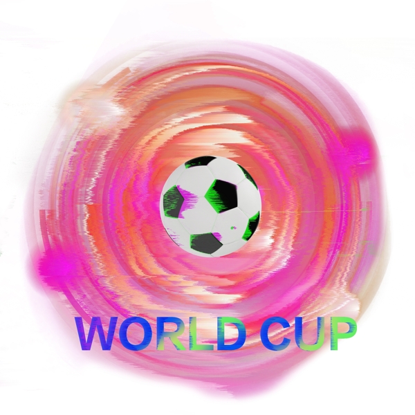 世界杯足球故障艺术旋涡