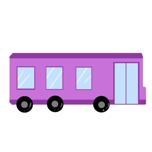 紫色交通大巴
