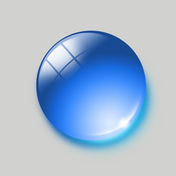 高清质感蓝色透明水晶球图片