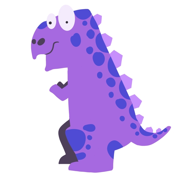 紫色剑龙恐龙插画