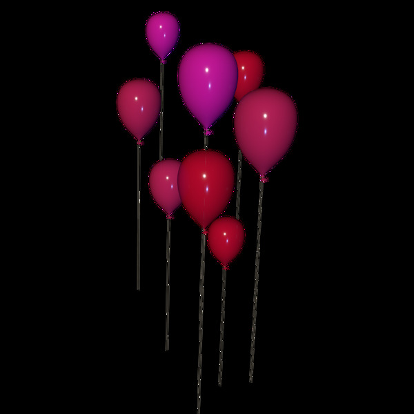 红色立体飘浮装饰气球