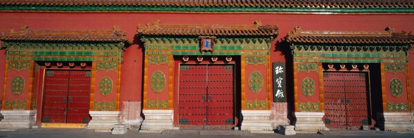故宫围墙与红门景色图片