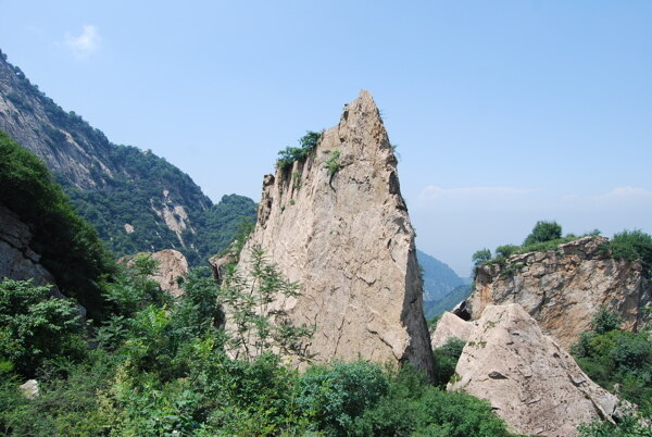 西安翠华山之旅剑石图片