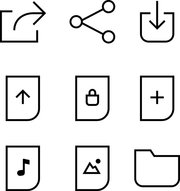 商务办公简洁矢量icon