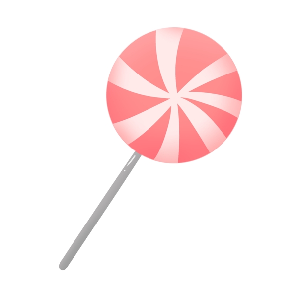 粉红色圆形可爱六一儿童节棒棒糖