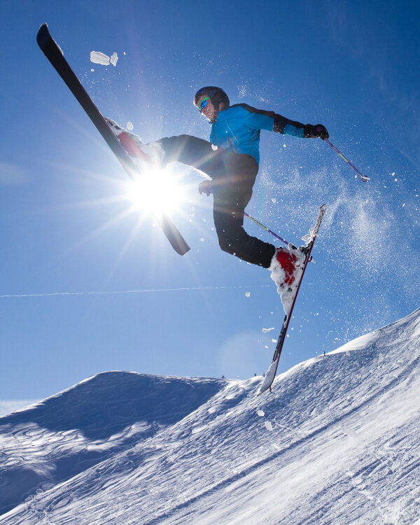 滑雪的男人摄影