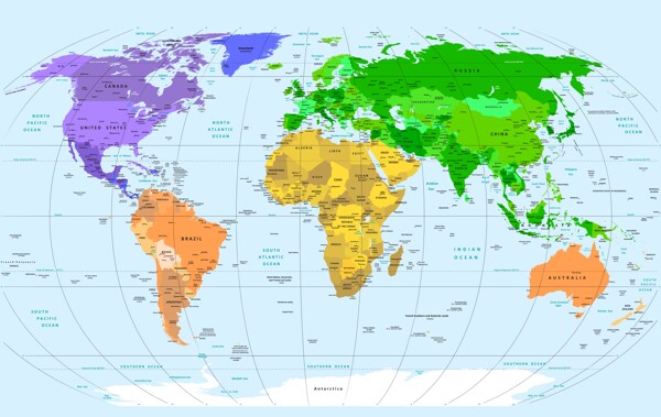 世界地图设计素材