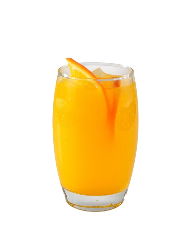 玻璃杯里的橙汁