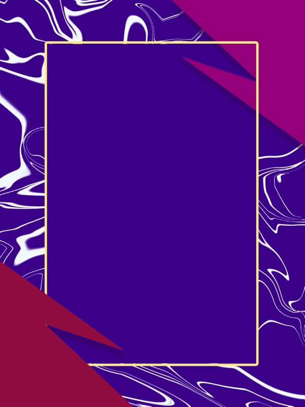 创意时尚紫色红色搭色边框背景