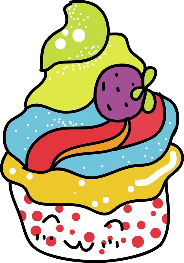 卡通冰淇淋可商用元素