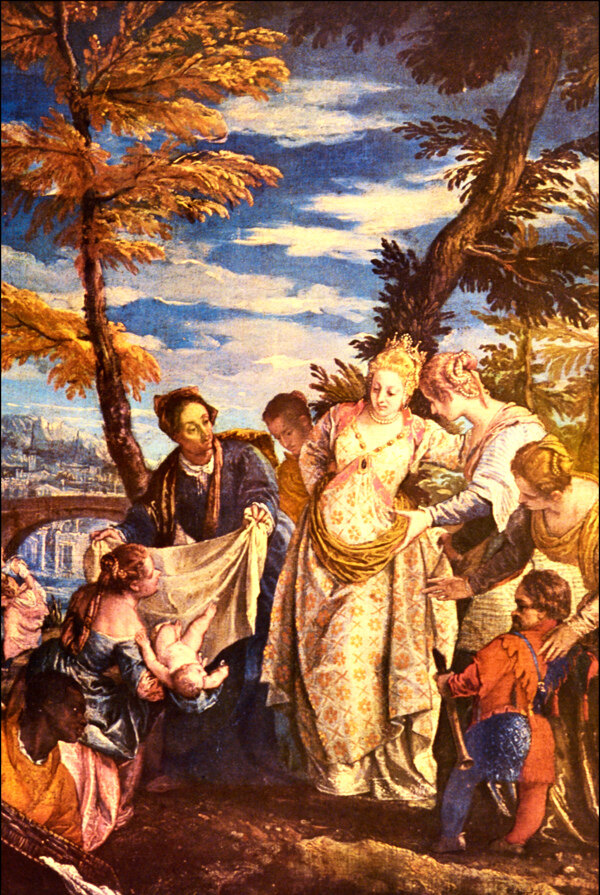 法国中世纪怀孕的妇女油画图片