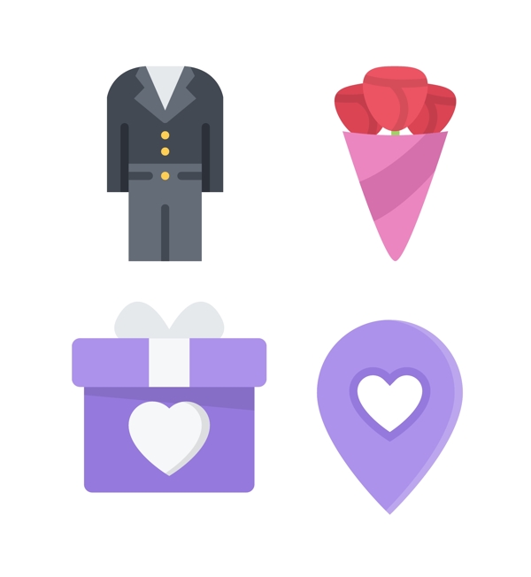 爱情婚姻icon图标素材
