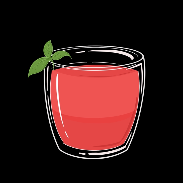 红色可爱西瓜汁