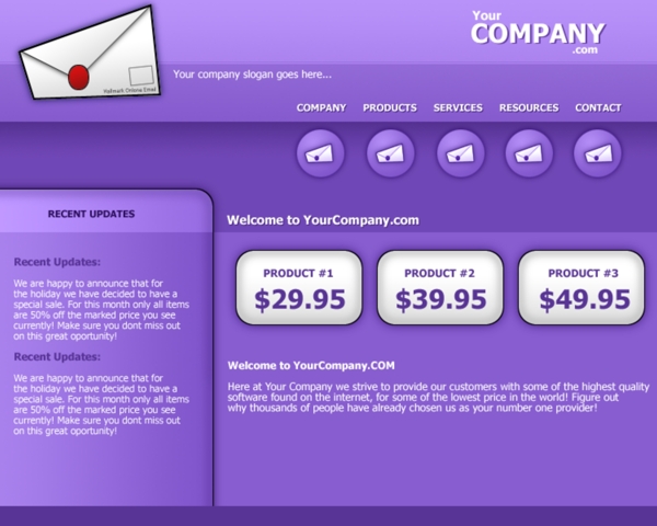 紫色网页模板