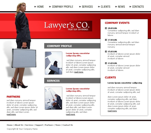 律师顾问事务所网页模板