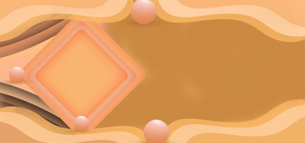 橙棕色圆形banner背景设计