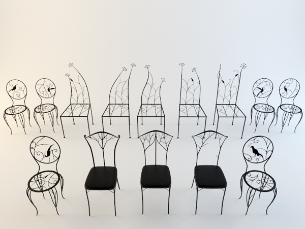 田园椅子3D模型