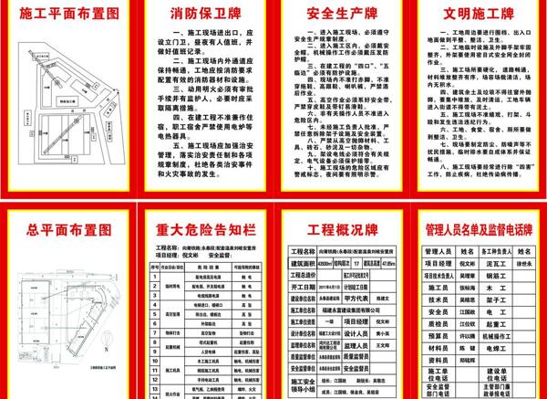 工地制度牌图片