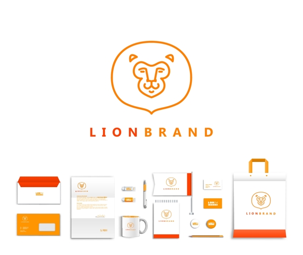 野生动物狮子logo