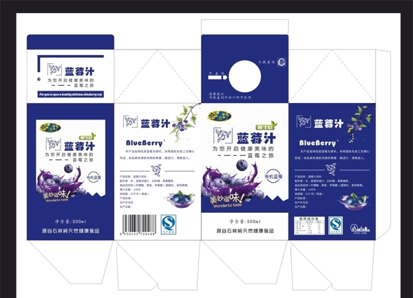 蓝莓饮料包装
