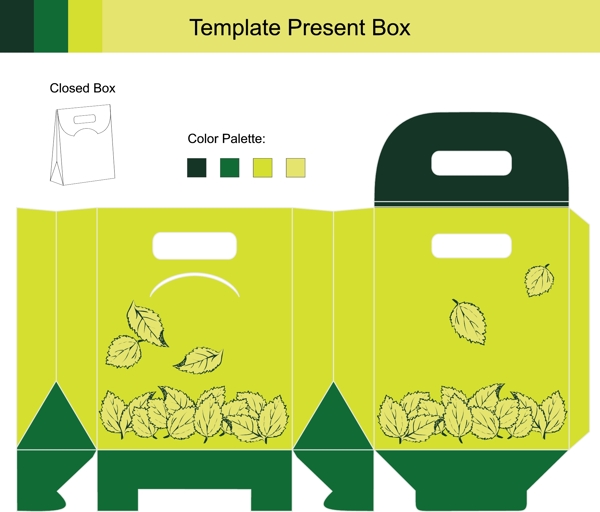 树叶礼盒设计图片