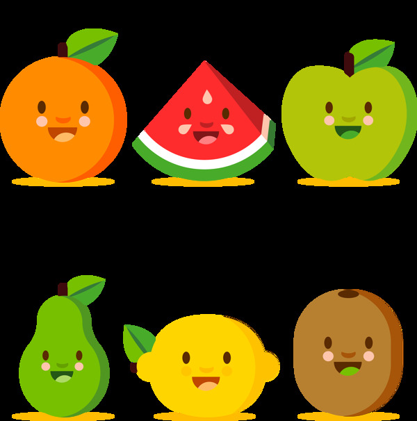 各种水果可爱图标免抠png透明图层素材
