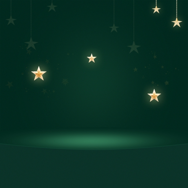 星星装饰的绿色主图背景