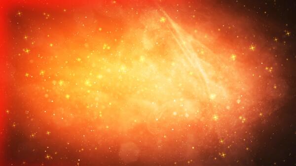 唯美大气金黄炫丽粒子宇宙天空视频素材背景