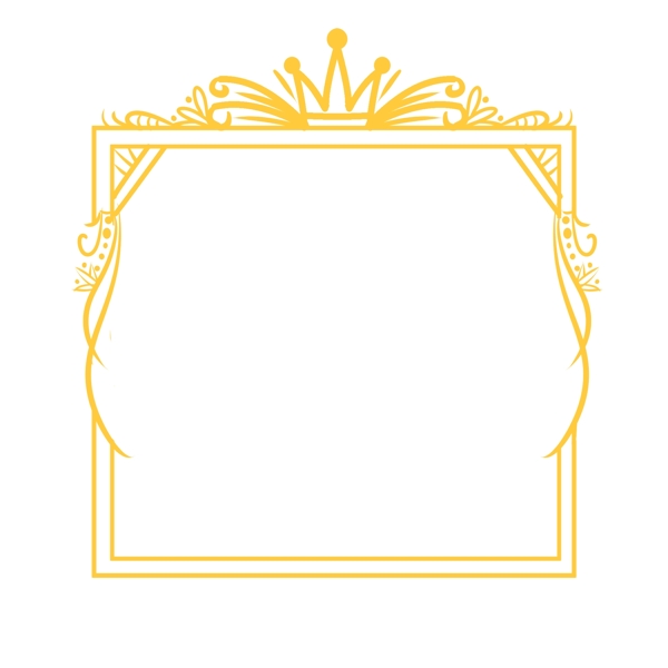 欧式王冠花纹装饰边框