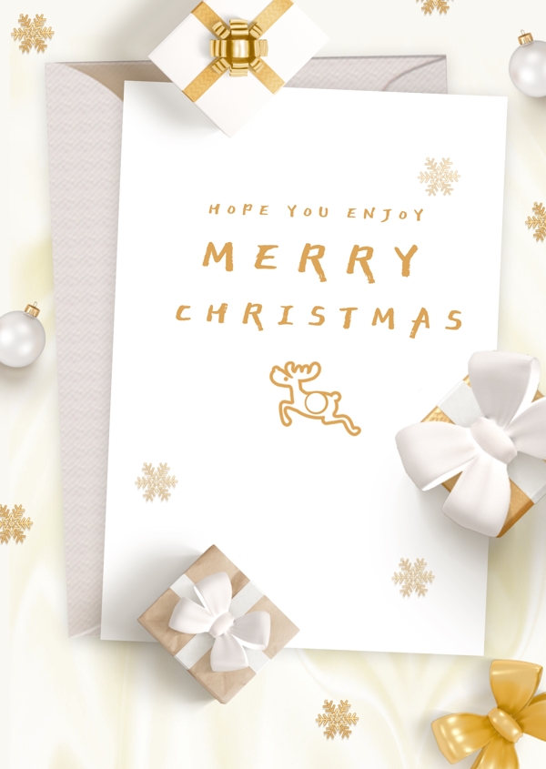 金色圣诞节名精致名邀请函名礼物设计名设计海报