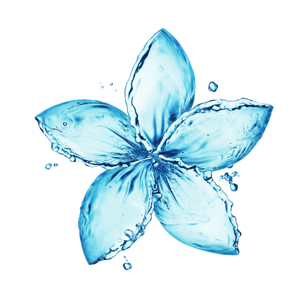 创意水组成的花瓣图案高清图片下载