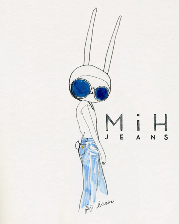 蓝色兔子女装设计图