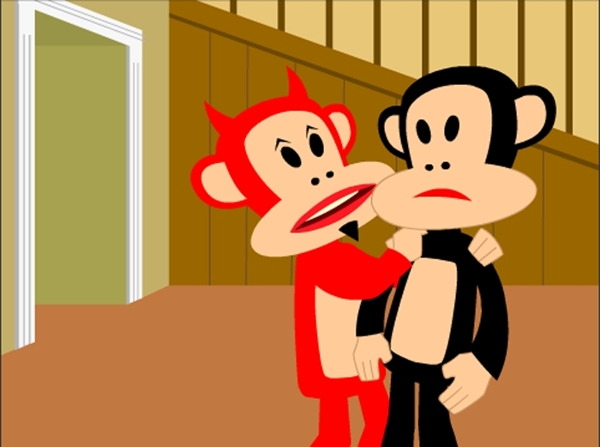 位图动物猴子门楼梯免费素材